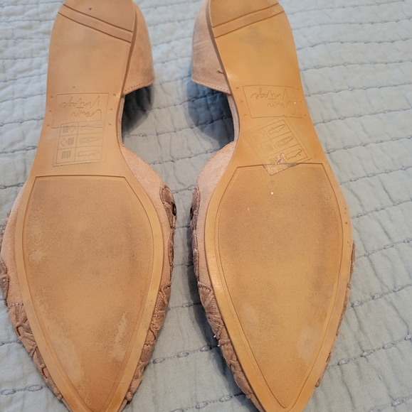 EUC Crown Vintage Beige D'Orsay Flats Size 8 - Picture 5 of 5